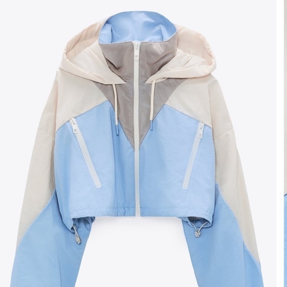 ZARA cropped wind breaker jacket